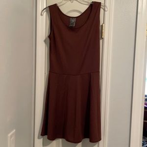 Brown skater dress